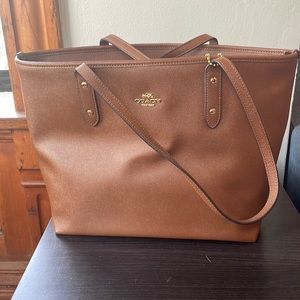 Never been used with tags Coach City Zip tote in brown